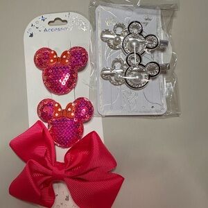 Chloe Pink and Silver Kids Hair Accessories Set